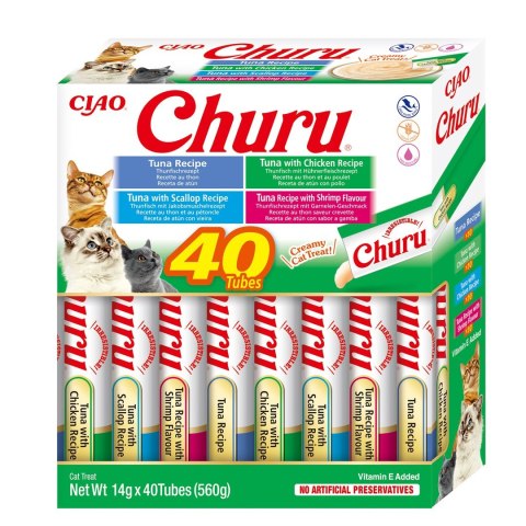 INABA CAT CHURU VARIETIES tuńczyk - przysmak dla kota 40x14 g