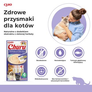 INABA Churu Tuńczyk z małżami - przysmak dla kota - 4x14 g