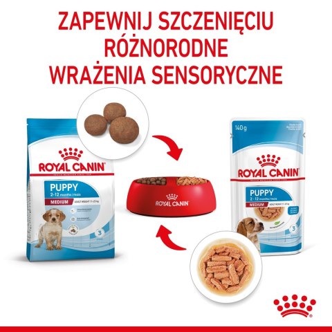 ROYAL CANIN SHN Medium Puppy w sosie - mokra karma dla szczeniąt - 10X140g