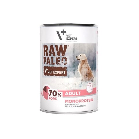 VetExpert Raw Paleo Wieprzowina Adult Can 400g