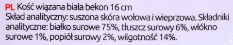 MACED Kość wiązana biała bekon 16 cm - przysmak dla psa - 1 szt.