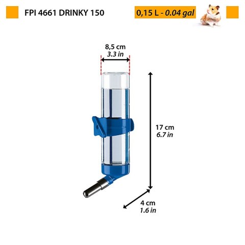 FERPLAST DRINKY 4661 SMALL - pojnik automatyczny dla gryzoni - 150 ml