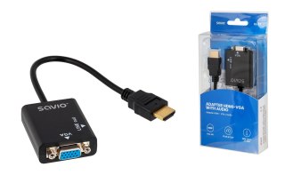 Adapter SAVIO cl-23 (HDMI M - D-Sub (VGA) F; 0,20m; kolor czarny)