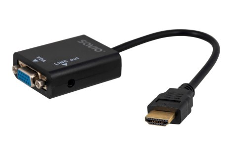 Adapter SAVIO cl-23 (HDMI M - D-Sub (VGA) F; 0,20m; kolor czarny)