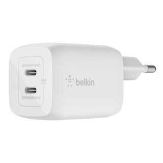 Ładowarka Belkin BoostCharge Pro Dual USB-C PD 3.0 PPS GaN Wall Charger 65W White