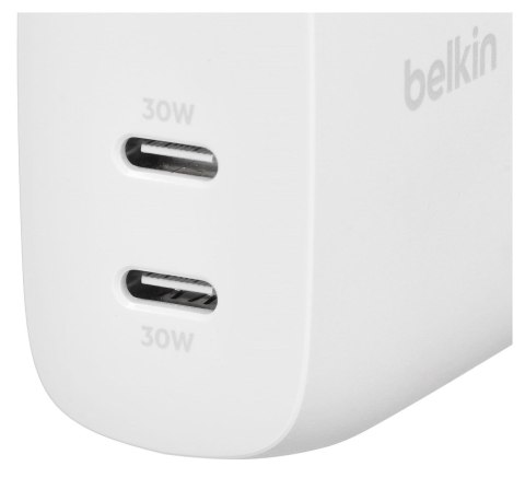 Ładowarka Belkin BoostCharge Pro Dual USB-C PD 3.1 PPS Wall Charger 60W White