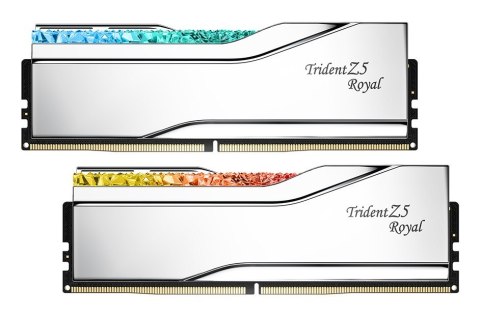 G.SKILL TRIDENT Z5 ROYAL RGB DDR5 2X16GB 7200MHZ CL34 XMP3 SILVER F5-7200J3445G16GX2-TR5S