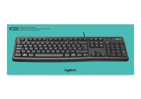 Klawiatura membranowa Logitech K120 920-002479 (USB 2.0; (US); kolor czarny)