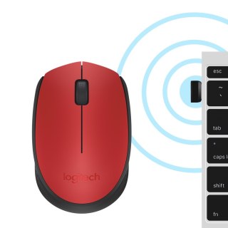 Mysz Logitech M171 910-004641 (optyczna; 1000 DPI; kolor czerwony)