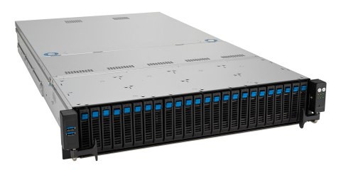 Platforma Asus Rack (2U) RS520A-E12-RS24U AMD Epyc 9004 (16x NVMe, 8x SATA/SAS, 2xM.2, 2xGPU, 2x10Gbe, IPMI, 1+1 1600W)