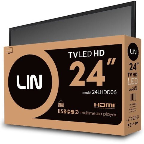 Telewizor Lin 24LHDD06 LED 24'' HD Ready DVB-T2 Czarny