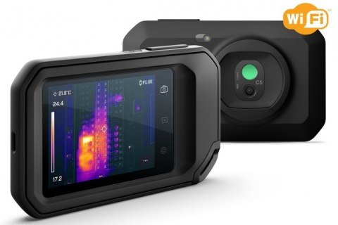 FLIR KAMERA TERMOWIZYJNA Z TECHNOLOGIĄ POPRAWY OBRAZU MSX WI-FI I ŁĄCZNOŚCIĄ W CHMURZE, 160X120PX, DO 400STC, FOV 54X42ST, C5