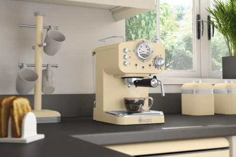 Ekspres ciśnieniowy Swan Espresso Coffee Machine SK22110CN (1100W; kolor kremowy) (WYPRZEDAŻ)