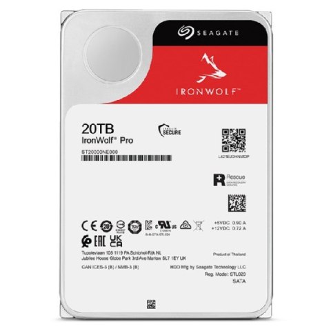 Dysk HDD Seagate IronWolf Pro (20 TB; 256MB; 3.5"; SATA)