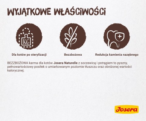 Josera Cat NATURELLE Adult Sterilised Pstrąg - karma dla kotów sterylizowanych - 10kg