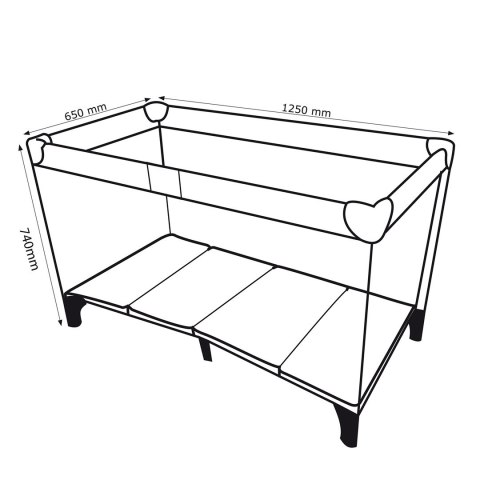 PROMEDIX ŁÓŻECZKO TURYSTYCZNE DZIECIĘCE 65X125CM NIEBIESKIE PR-803B