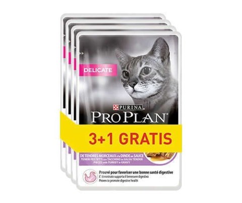 Purina Pro Plan Delicate Indyk 85g 3+1