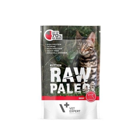 VetExpert Raw Paleo kitten - Wołowina saszetka 100g