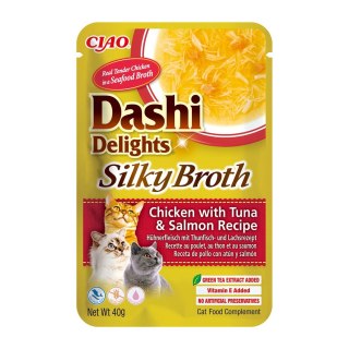 INABA CAT DASHI DELIGHTS SILKY CHICKEN TUN&SAL 40g