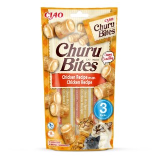 INABA Churu Bites Wrapy z kurczakiem - przysmak dla kota - 3x10 g