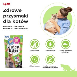 INABA Juicy Bites O smaku domowego bulionu i kalmara - przysmak dla kota - 3x11,3 g