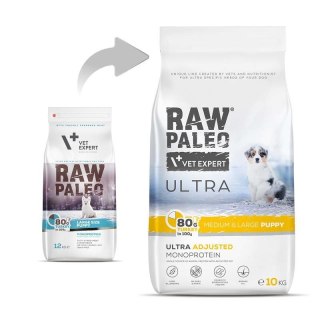 VetExpert Raw Paleo Ultra Turkey Medium&Large Puppy - Karma sucha dla psów - 10kg