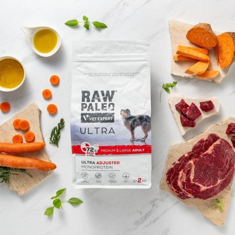 VetExpert Raw Paleo Ultra Wołowina Medium&Large Adult 2kg