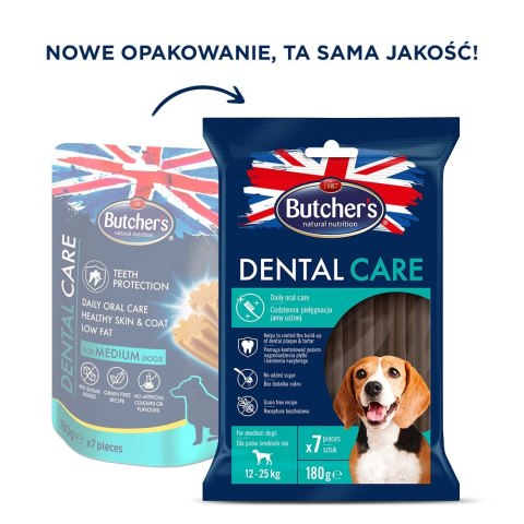 BUTCHER'S Dental Care for medium dogs - przysmak dentystyczny dla psów średnich - 180 g