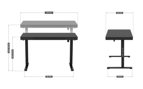 Biurko elektryczne MA-Leader 8.2 Black