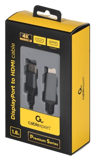 GEMBIRD KABEL DISPLAYPORT M -> HDMI M/M 4K, 1.8M