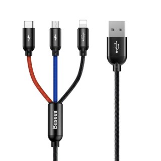 BASEUS KABEL USB 3W1 USB-C / LIGHTNING / MICRO 3A