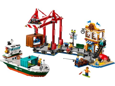 LEGO City 60422 Nadmorski port ze statkiem towarowym