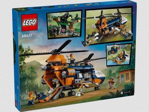 LEGO City 60437 Helikopter badaczy dżungli w bazie