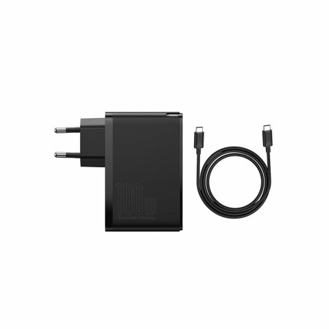 BASEUS ŁADOWARKA SIECIOWA 2X USB+2X USB-C (CZARNA)