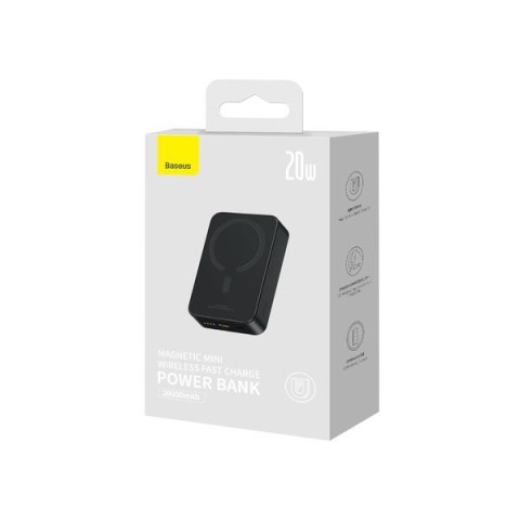 BASEUS POWERBANK MAGNETIC MINI 20000MAH (CZARNY)