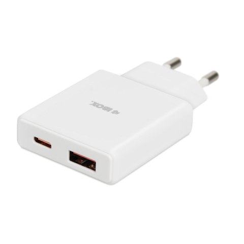 IBOX ŁADOWARKA UNIWERSALNA C-43 GAN PD30W SLIM USB A+C WHITE