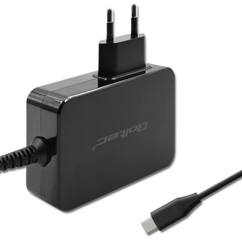 QOLTEC ŁADOWARKA GAN POWER PRO | 1XUSB-C | 100W | 5-20V | 3-5A | CZARNA