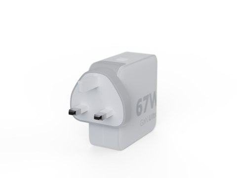 XTORM ŁADOWARKA SIECIOWA TURYSTYCZNA 67W GAN, 1X USB-C PD 67W, 1X USB-C PD 20W, WYMIENNE KOŃCÓWKI EU/UK/USA, KABEL USB-C 2M