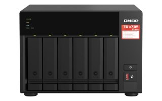 Qnap TS-673A-8G, Tower, 6 x 2.5"/3.5" SATA, AMD Ryzen V1500B 4C/8T, 8GB DDR4 (Max. 64GB), 2 x 2.5GbE, optional 10GbE, Single PSU