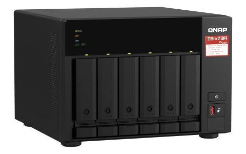 Qnap TS-673A-8G, Tower, 6 x 2.5"/3.5" SATA, AMD Ryzen V1500B 4C/8T, 8GB DDR4 (Max. 64GB), 2 x 2.5GbE, optional 10GbE, Single PSU