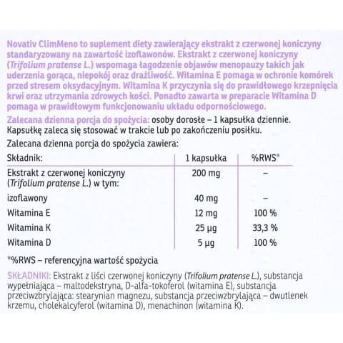 Novativ ClimMeno Forte 30 kapsułek