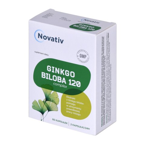 Novativ Ginkgo Biloba 120 Complex 60 kapsułek