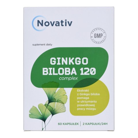 Novativ Ginkgo Biloba 120 Complex 60 kapsułek