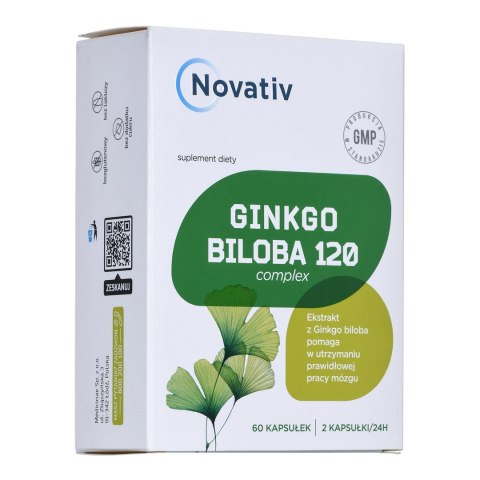 Novativ Ginkgo Biloba 120 Complex 60 kapsułek