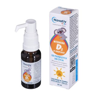 Novativ Kids Witamina D3 w kroplach 20ml