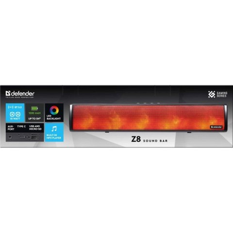 DEFENDER GŁOŚNIK SOUNDBAR Z8 10W LED BLUETOOTH