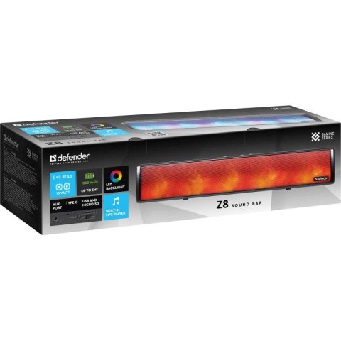 DEFENDER GŁOŚNIK SOUNDBAR Z8 10W LED BLUETOOTH