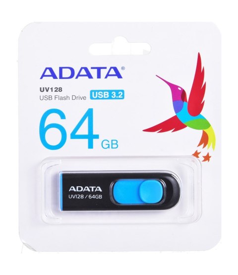 Pendrive ADATA UV128 AUV128-64G-RBE (64GB; USB 3.0; kolor czarny)