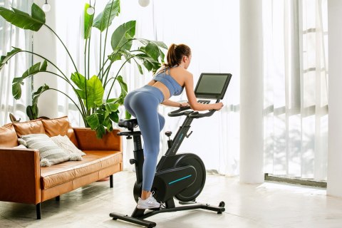 Rower stacjonarny, magnetyczny OVICX Q200X z ekranem dotykowym 15,6" TFT, WIFI bluetooth&app (WYPRZEDAŻ)