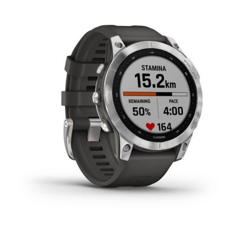 Zegarek Garmin Fenix 7 Standard Edition (47 mm) Silver / Graphite Band